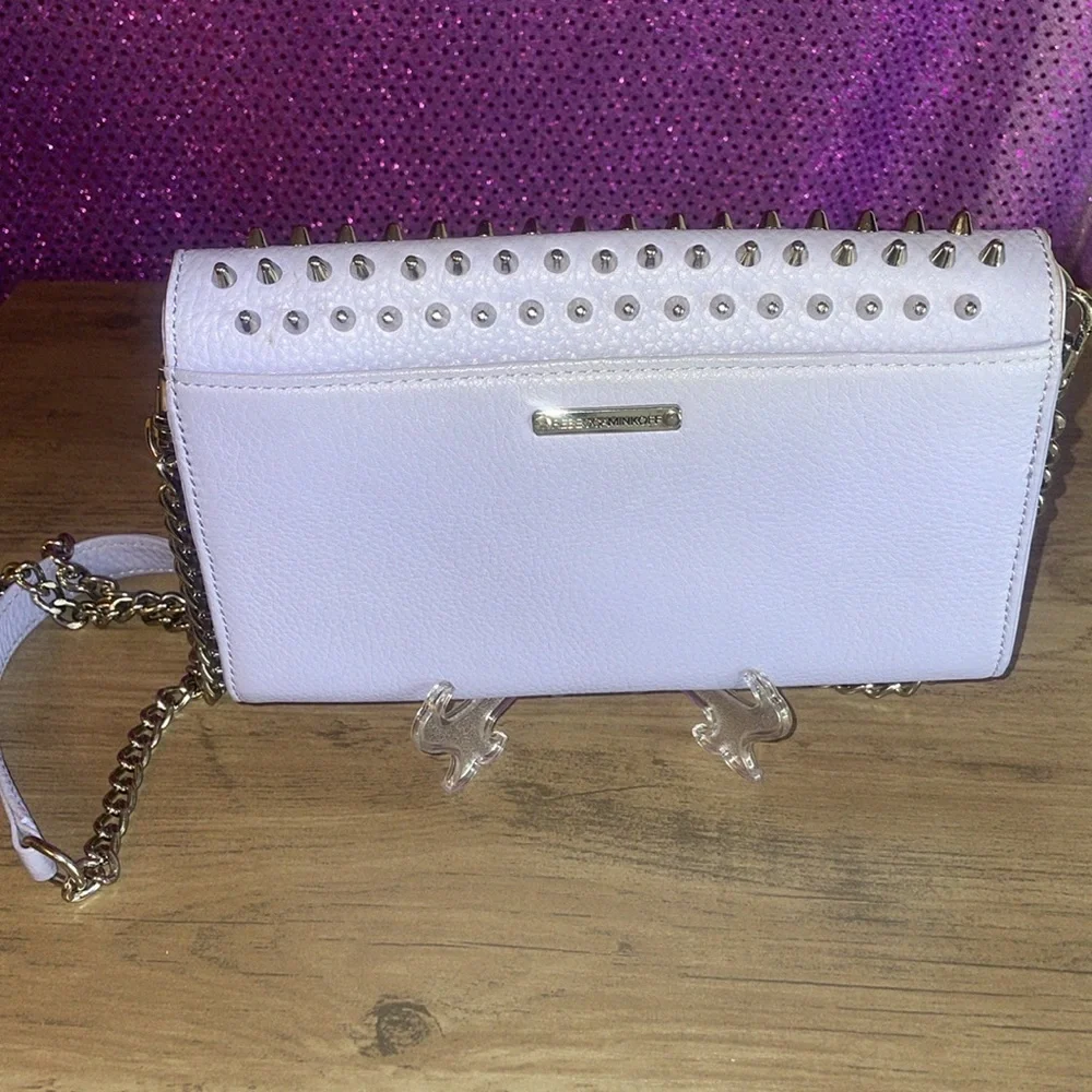 Rebecca Minkoff Leather Studded Wallet on a Chain Used - Picture 4 of 9
